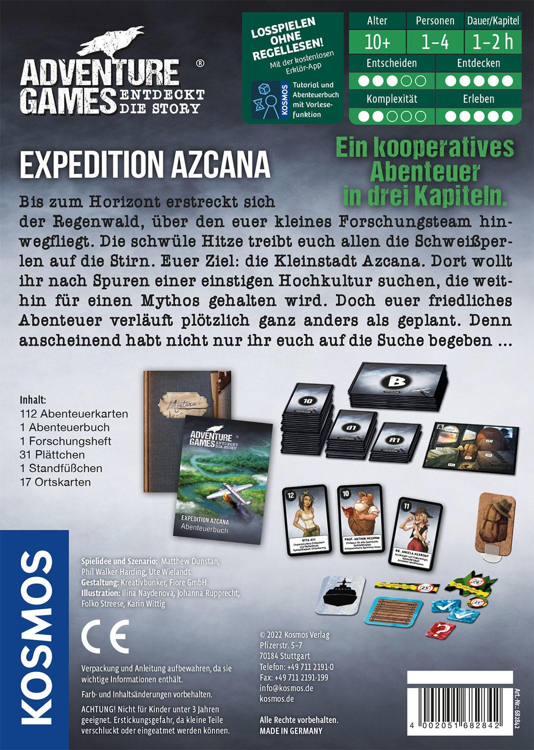 Kosmos  Spiele Adventure Games Expedition Azcana 