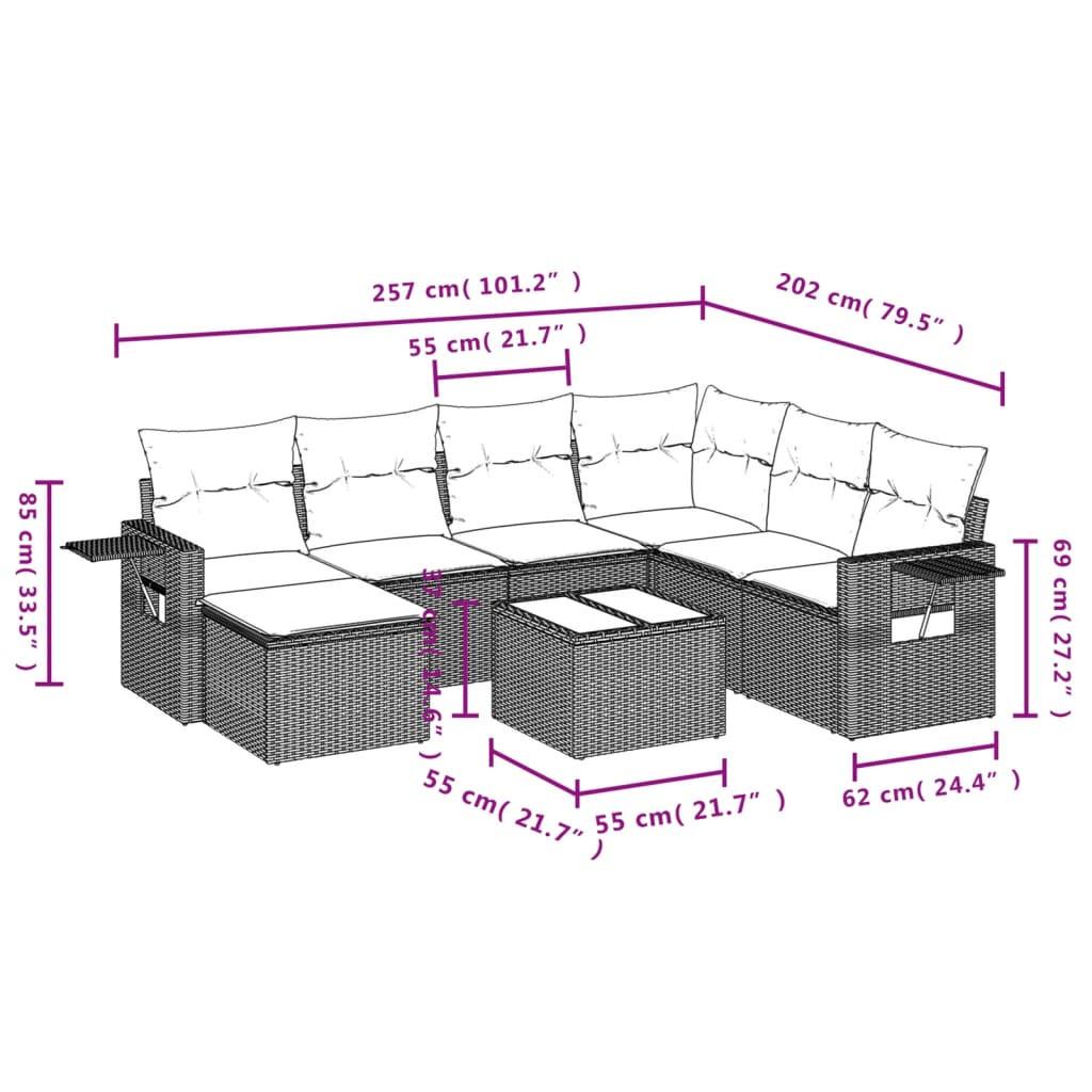 VidaXL Garten sofagarnitur poly-rattan  