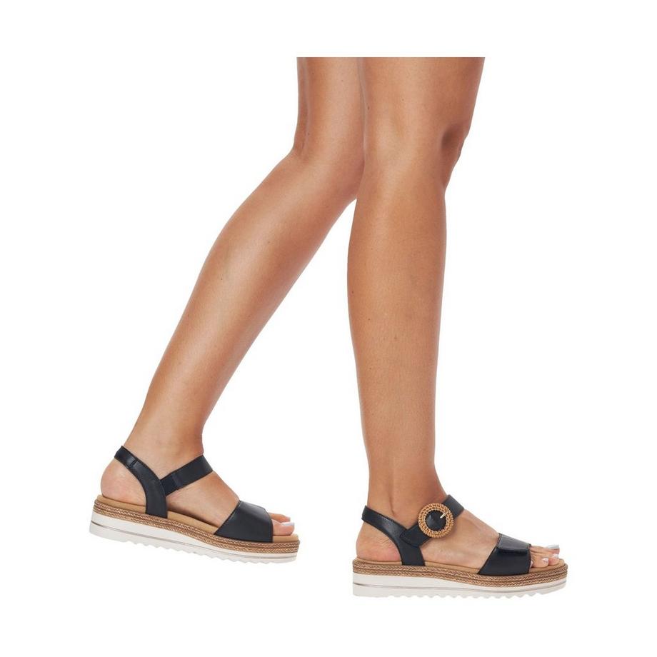 Remonte Plateau Sandalen mit gewebter Schnalle  