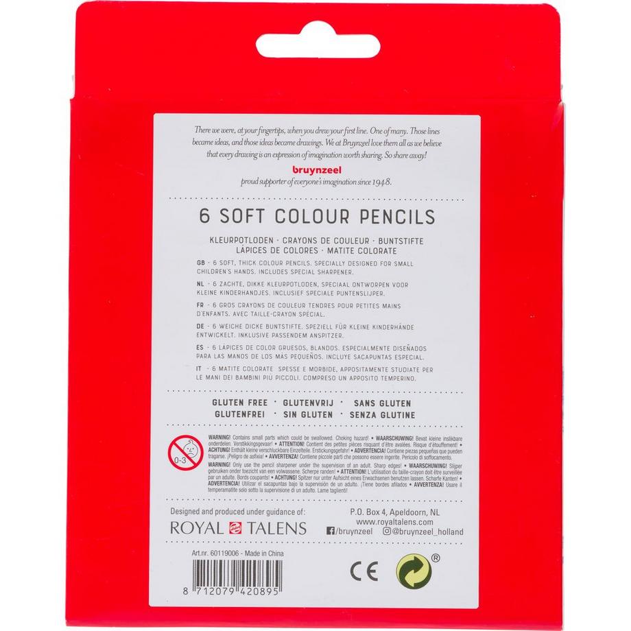 Bruynzeel BRUYNZEEL Buntstifteset Kids dick 60119006 6 Farben  