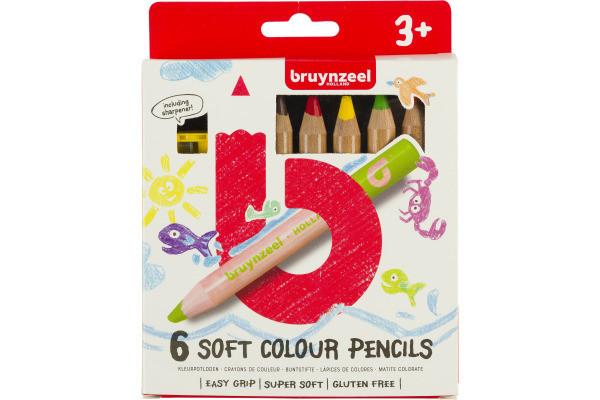 Bruynzeel BRUYNZEEL Buntstifteset Kids dick 60119006 6 Farben  