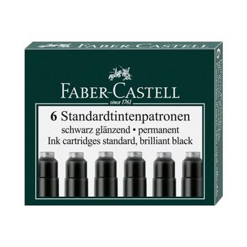 FABER-CASTELL Tintenpatrone 185507 schwarz 6 Stück