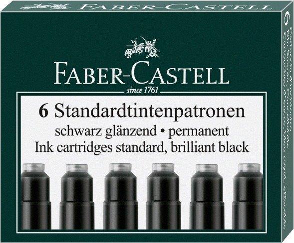 Faber-Castell FABER-CASTELL Tintenpatrone 185507 schwarz 6 Stück  