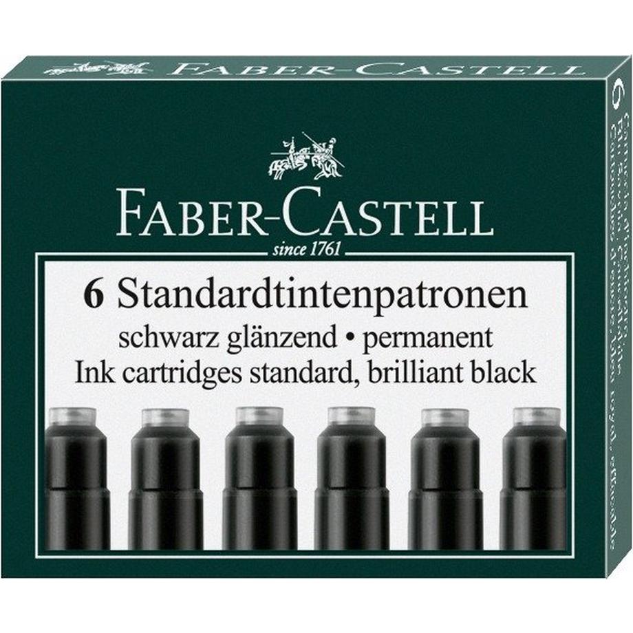 Faber-Castell FABER-CASTELL Tintenpatrone 185507 schwarz 6 Stück  