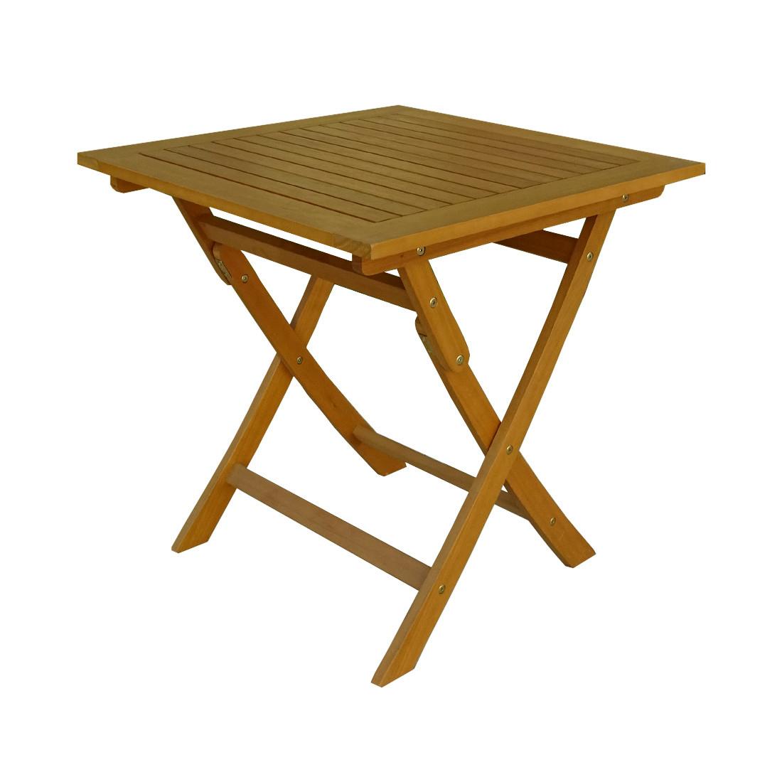 Contini Table de jardin pliante Eucalyptus  