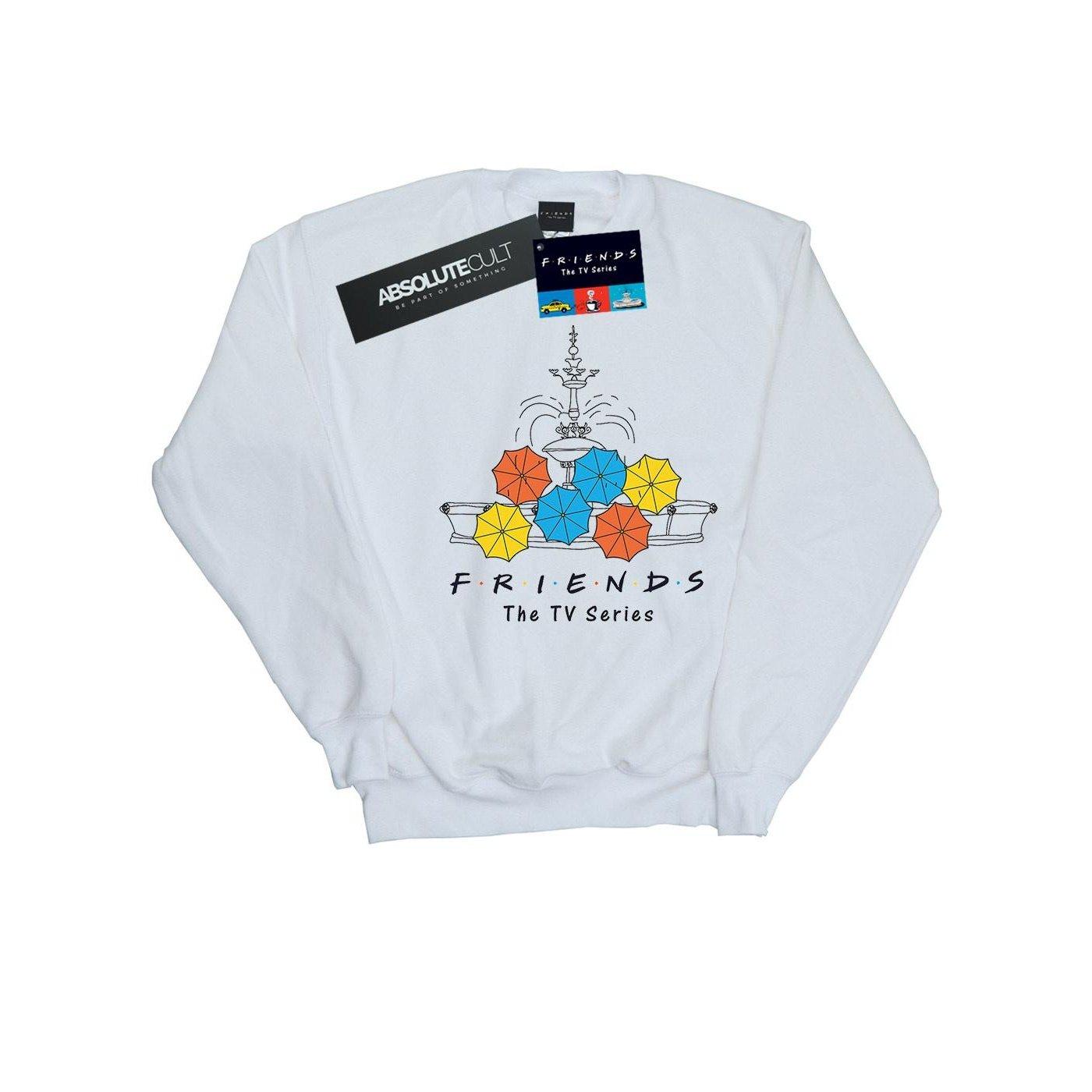 Image of Fountain And Umbrellas Sweatshirt Jungen Weiss 128