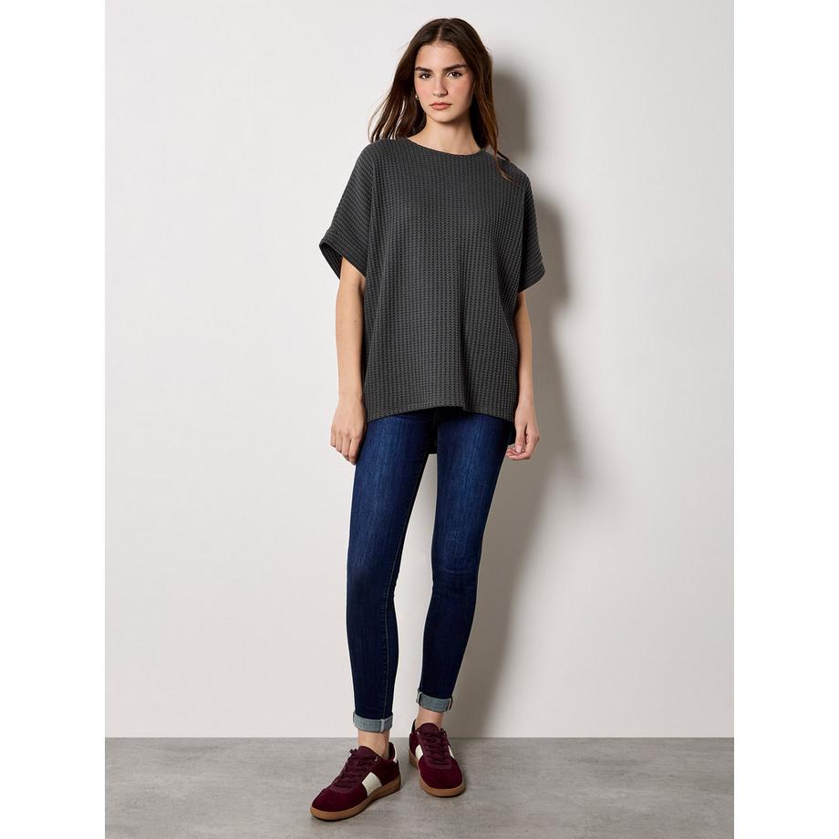 APRICOT Top a Maniche a Pipistrello in Maglia a Nido d'Ape  