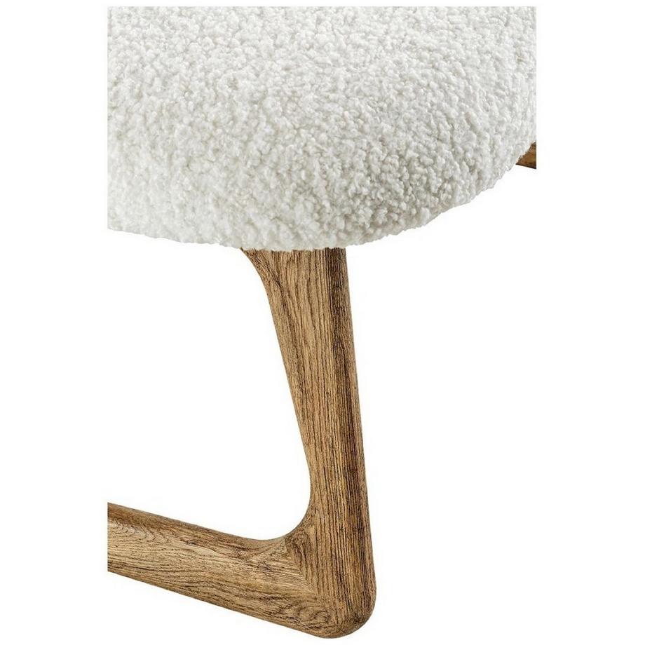 Blanc d'Ivoire Fauteuil Lina Bouclé blanc  