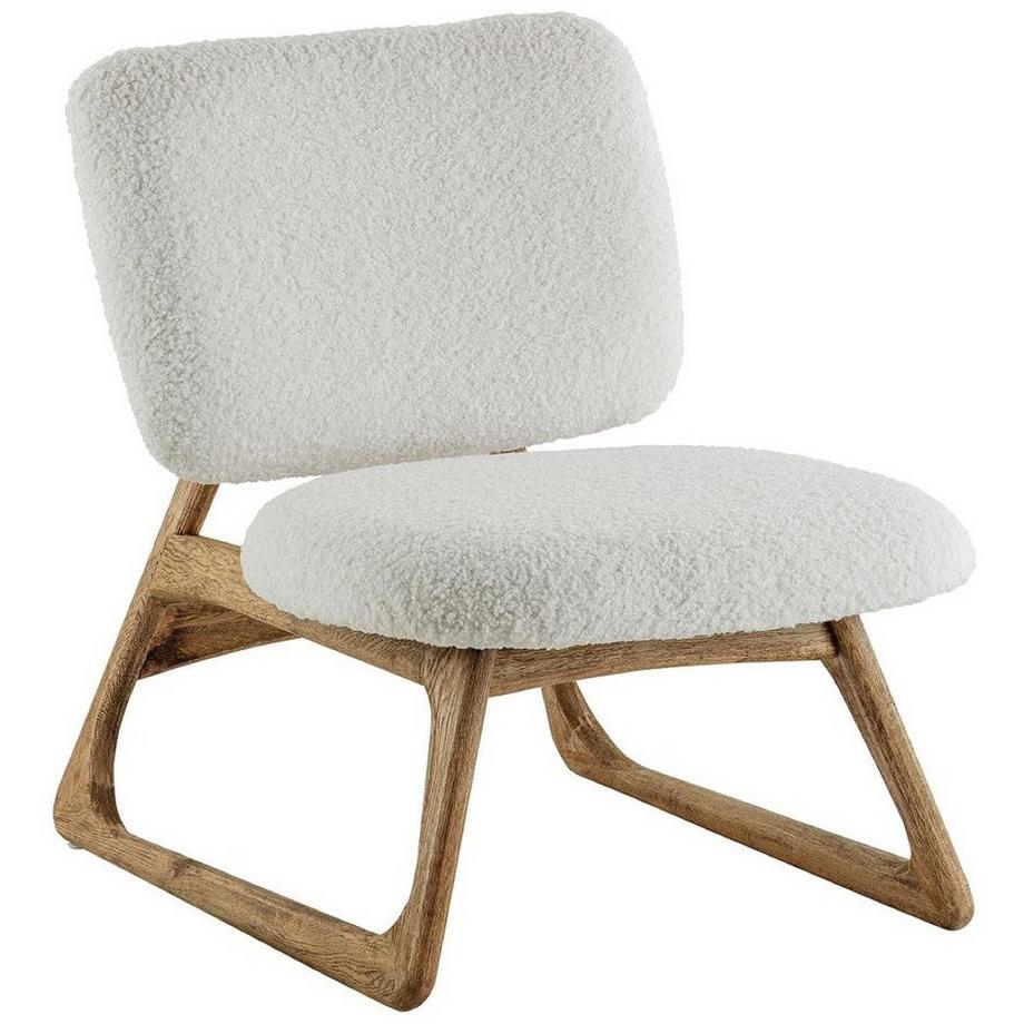 Fauteuil Lina Bouclé blanc