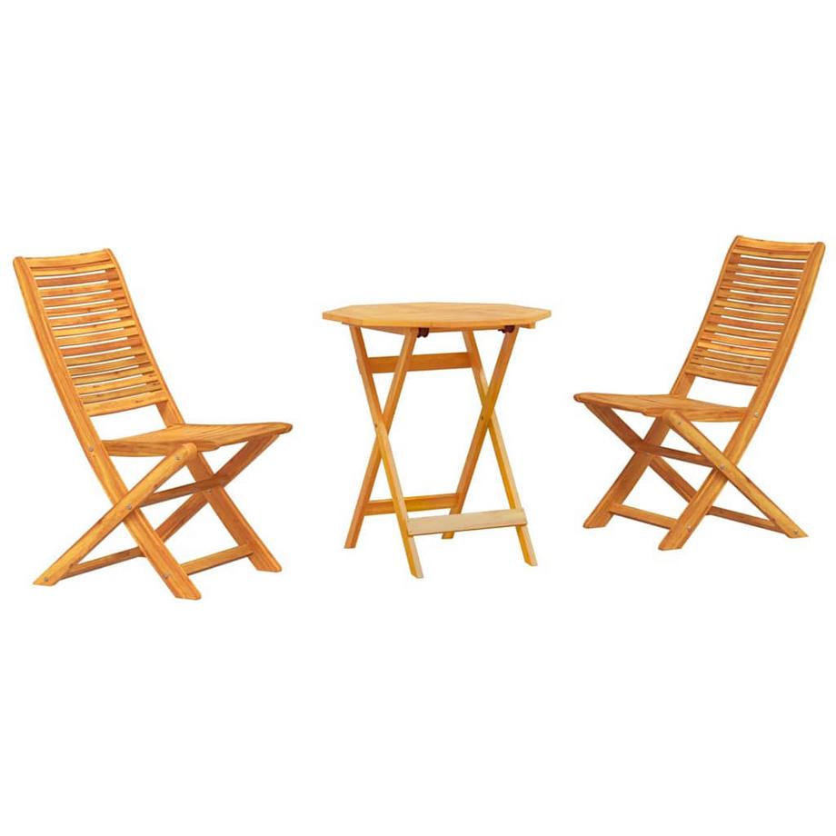 Set Bistro Pieghevole Legno massello di acacia