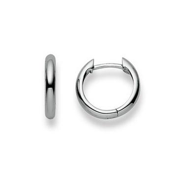 Scharnier-Creolen Weissgold 750, 13mm