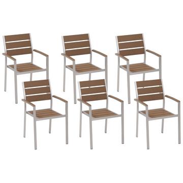 Set mit 6 Stühlen aus Kunstholz Industriell VERNIO