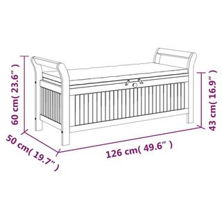 VidaXL Banc de rangement de jardin bois  