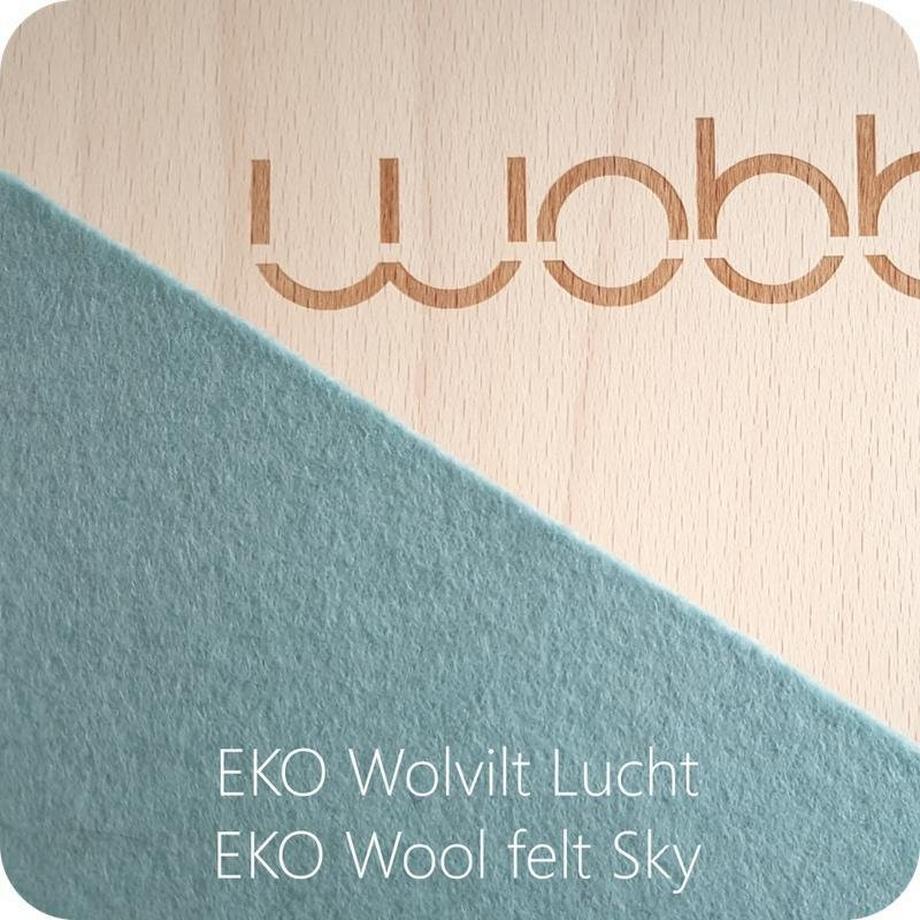 Wobbel  Wobbel Original transparent lacquer / felt sky blue 