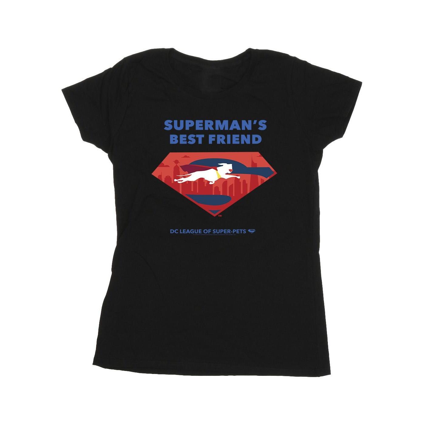 Image of Dc League Of Superpets Superman's Best Friend Tshirt Damen Schwarz M