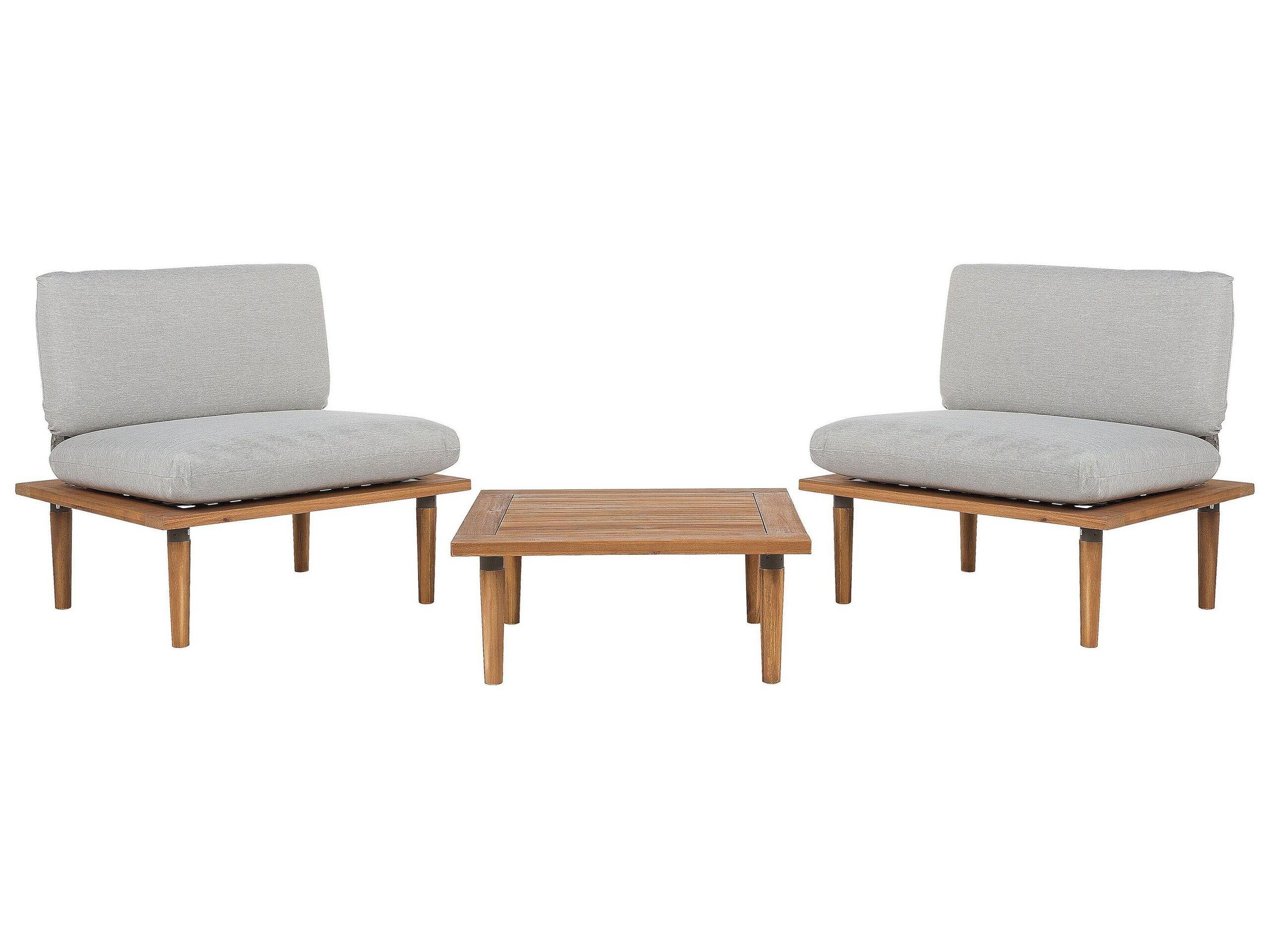 Image of Lounge Set mit Tisch aus Akazienholz Modern FRASCATI Lounge Set mit Tisch aus Akazienholz Modern FRASCATI