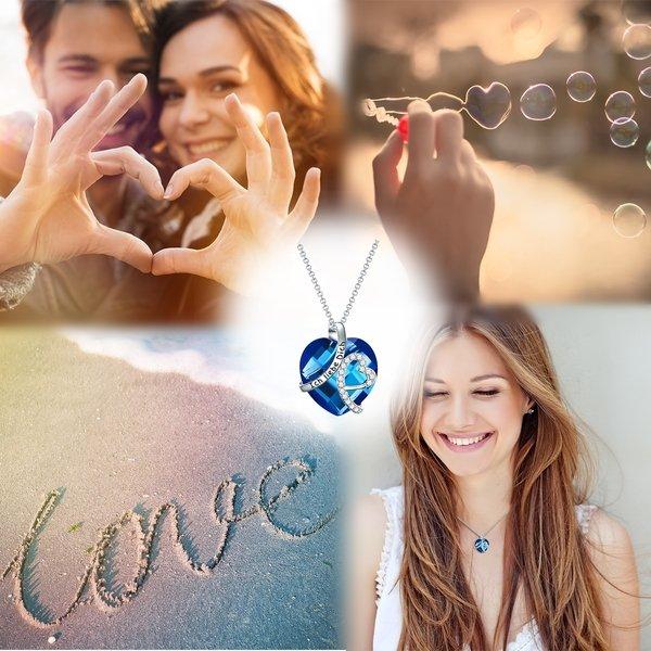 Rafaela Donata  Femme Collier tendance Coeur avec citation "Ich liebe Dich" 