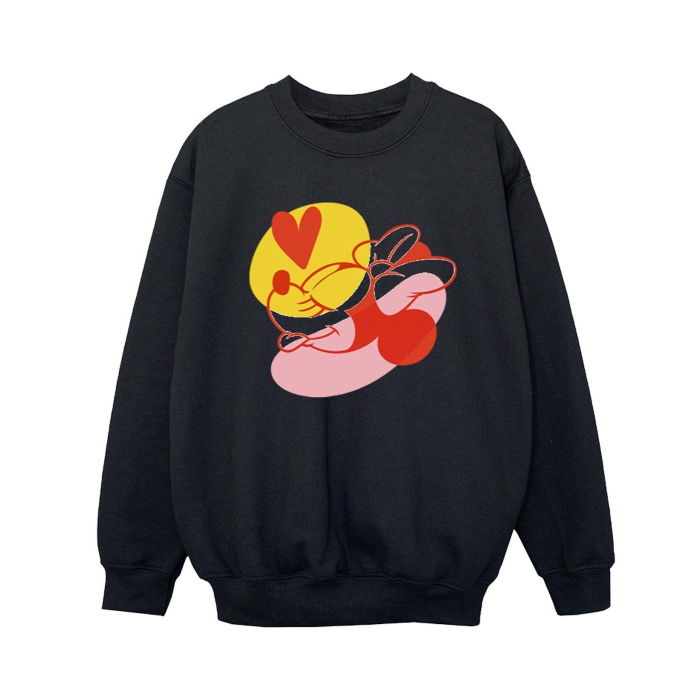 Image of Minnie Mouse Tongue Heart Sweatshirt Unisex Schwarz 152-158