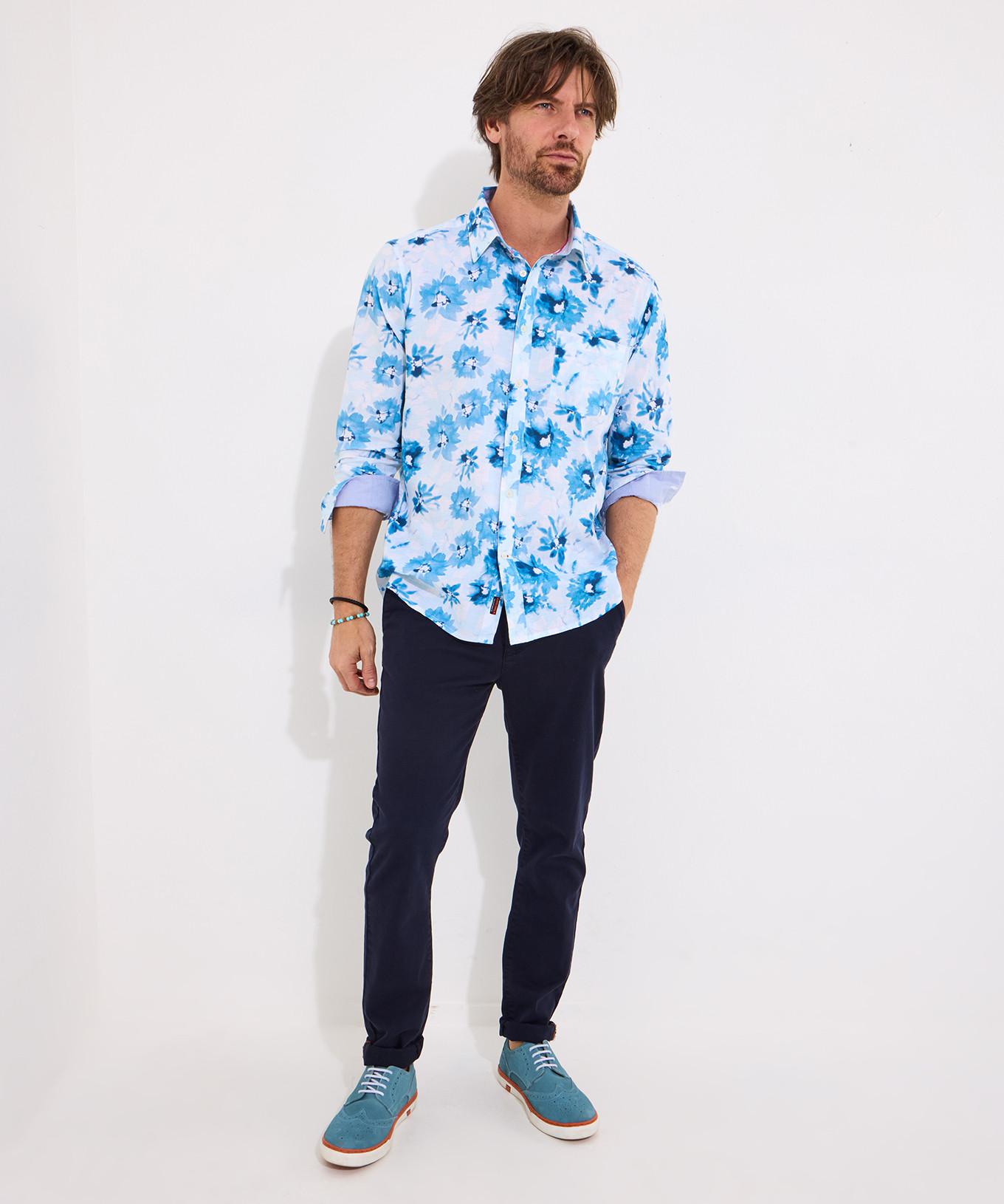 Joe Browns Hemd Aquarell Blumendruck  