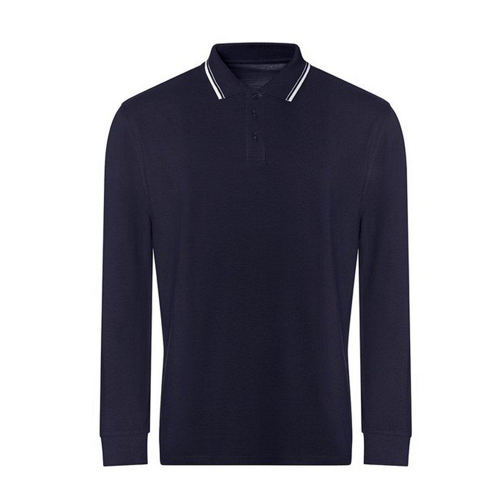 Image of Poloshirt Langärmlig Herren Marine XL