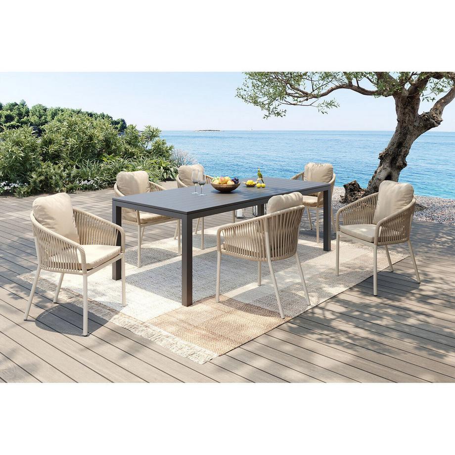 KARE Design Chaise de jardin Cyprus beige  