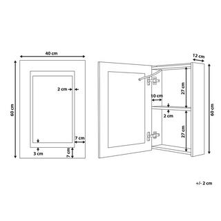 Beliani Armoire de toilette murale en Contreplaqué Moderne MALASPINA  