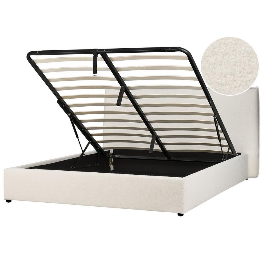 Beliani Lit ottoman en Bouclé Traditionnel LAVAUR  