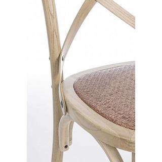 mutoni Chaise en bois Cross Nature 52x51x87  