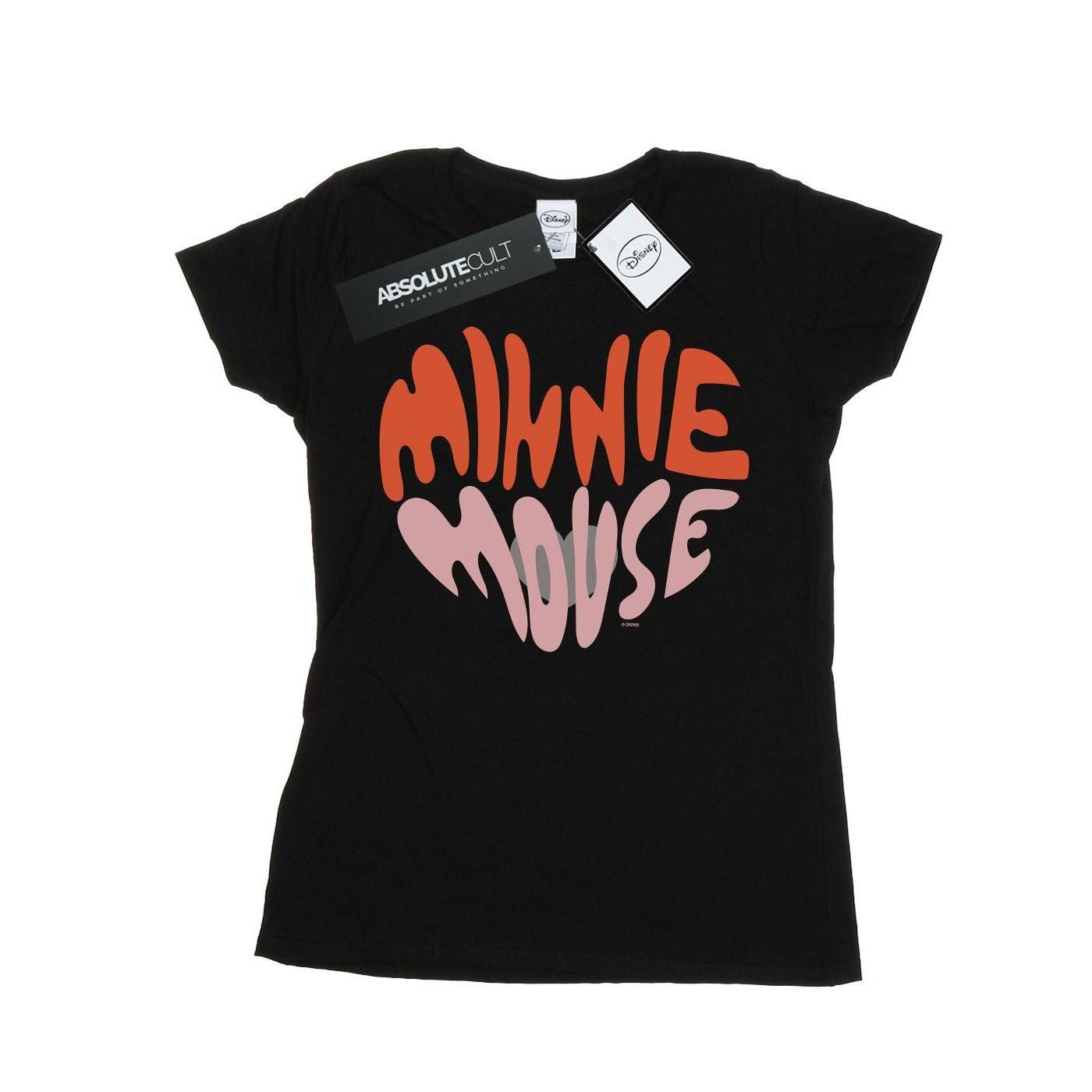 Image of Minnie Mouse Heart Shaped Tshirt Damen Schwarz L