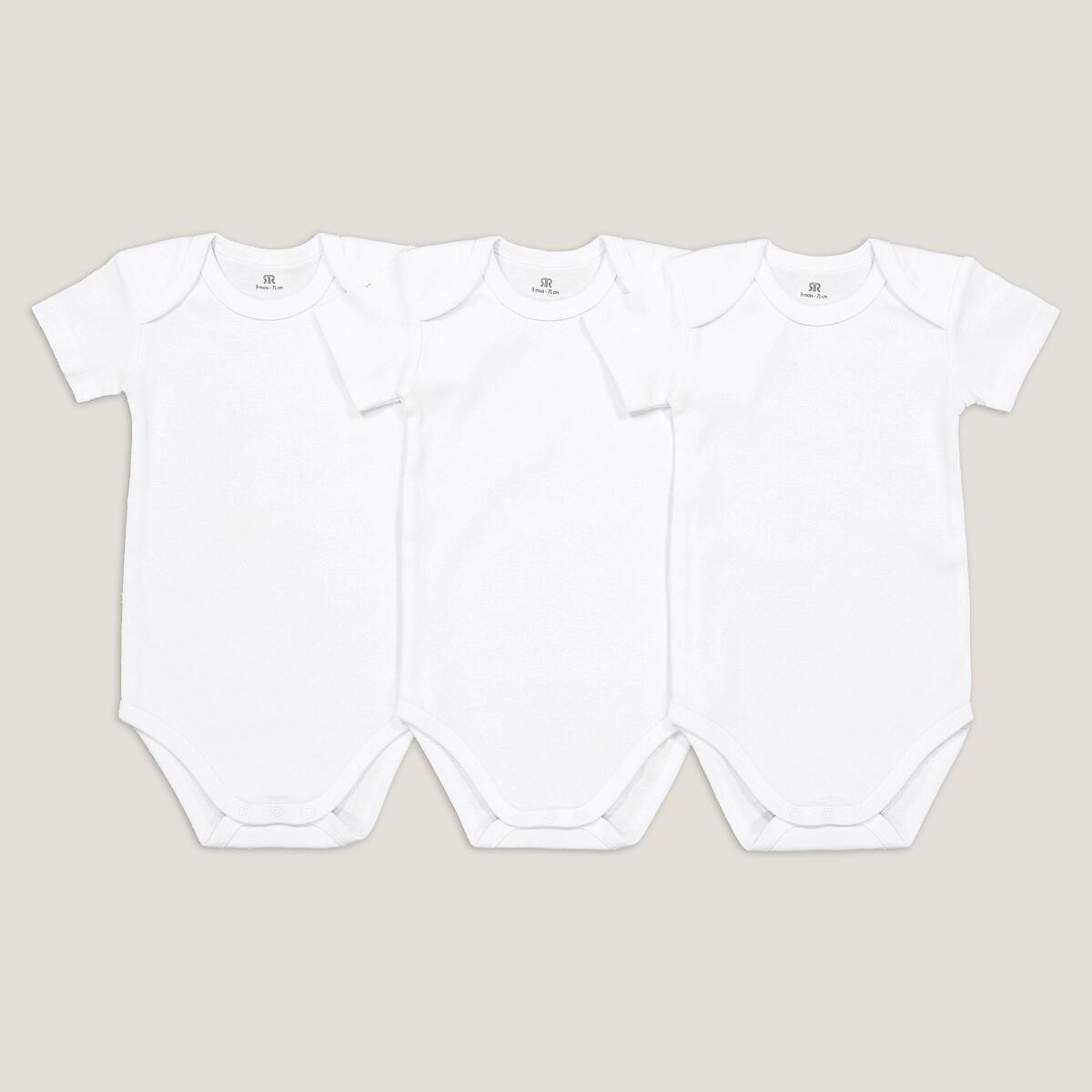 Image of 3er-pack Bodys Aus Bio-baumwolle Unisex Weiss 86