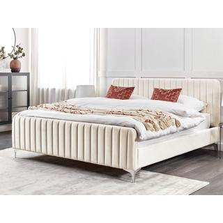 Beliani Bett mit Lattenrost aus Samtstoff Modern LUNAN  