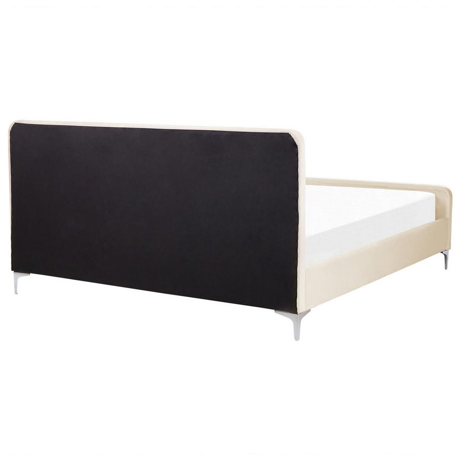 Beliani Bett mit Lattenrost aus Samtstoff  LUNAN  