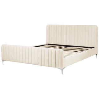 Beliani Bett mit Lattenrost aus Samtstoff Modern LUNAN  