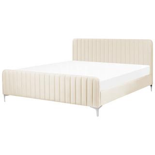 Beliani Bett mit Lattenrost aus Samtstoff Modern LUNAN  