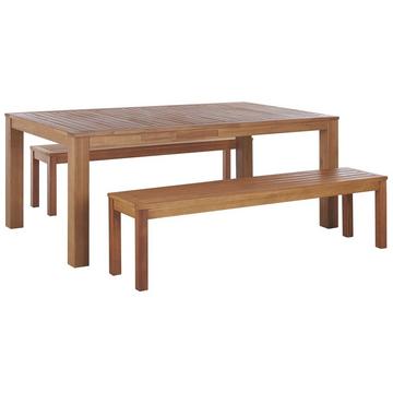 Table avec banc en Bois d'eucalyptus Traditionnel MONSANO