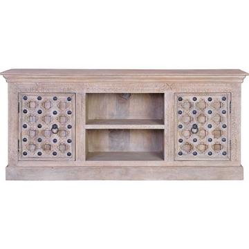 Meuble TV bas Bakhra Natural Mango