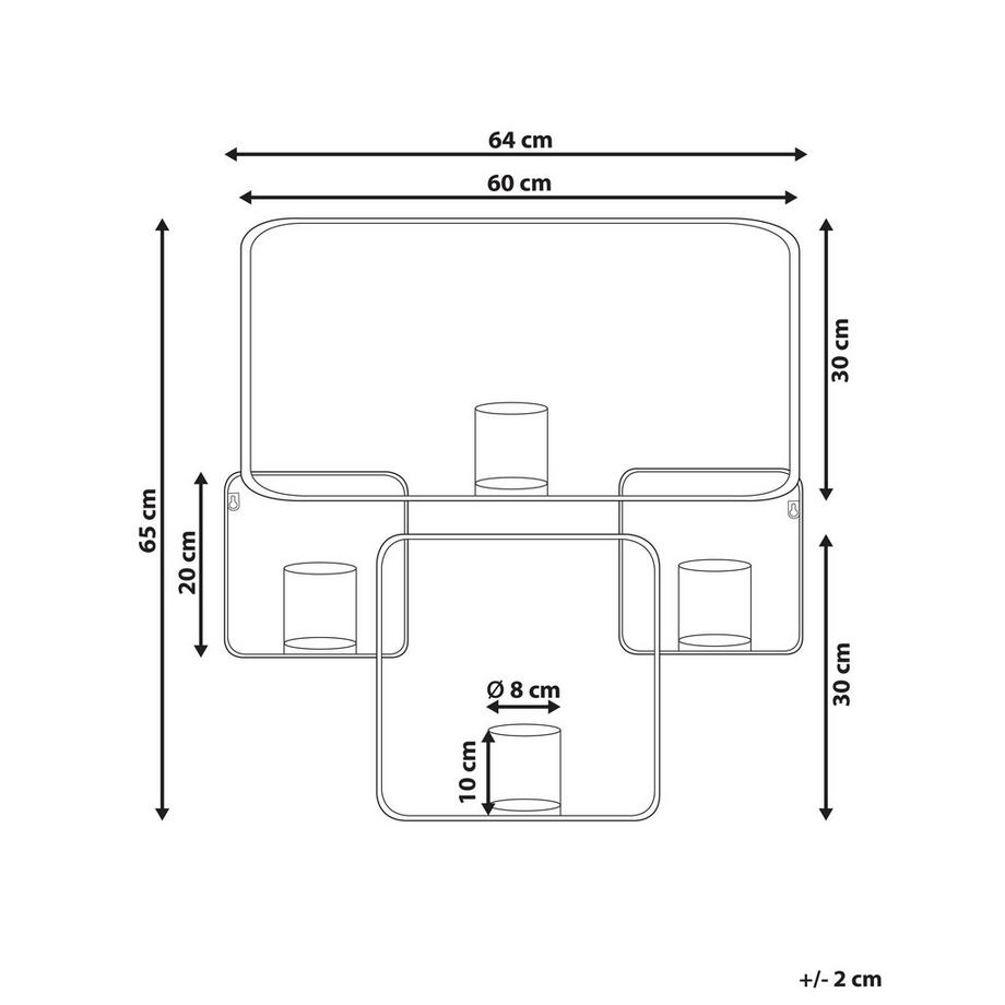 Beliani  Wandkerzenhalter aus Eisen  PALAWAN 