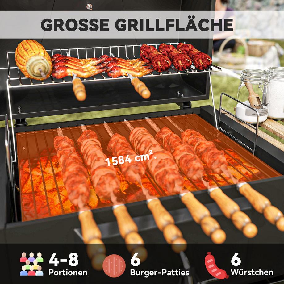 Outsunny  barbecue au charbon de bois 