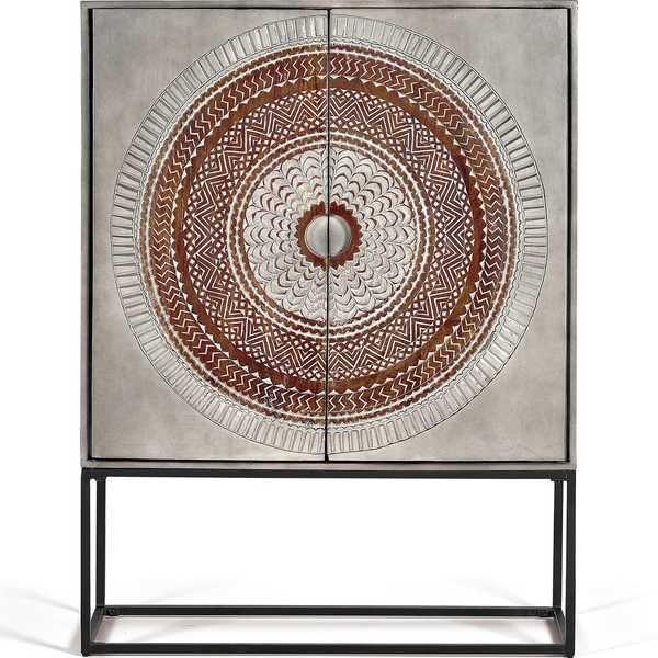 Image of Schrank Wood Mandala Mango 107x142 Schrank Wood Mandala Mango 107x142