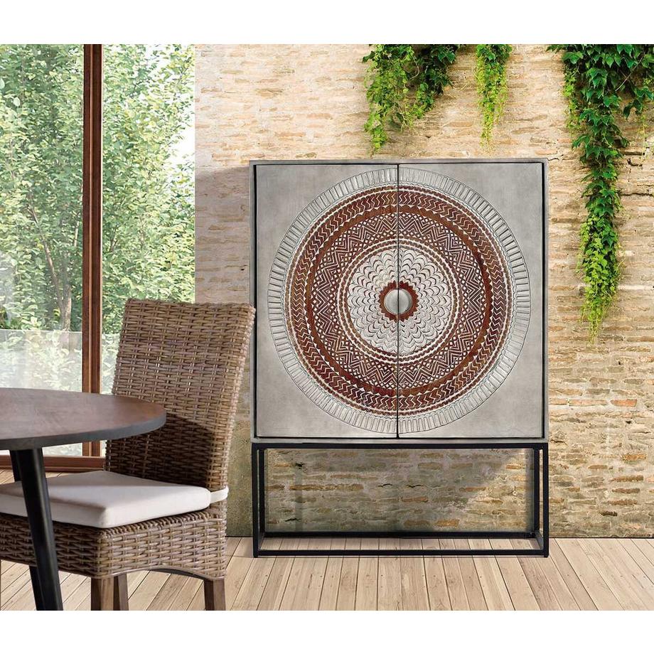 mutoni Schrank Wood Mandala Mango 107x142  