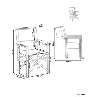 Beliani Gartenstuhl 2er Set aus Polyester Retro CINE  