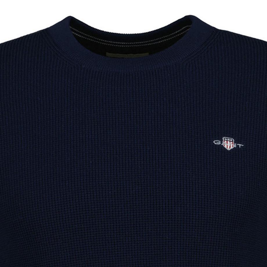 GANT Maglione in cotone micro texture collo tondo  