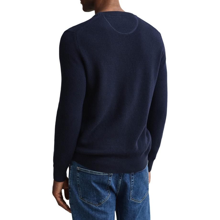 GANT Maglione in cotone micro texture collo tondo  
