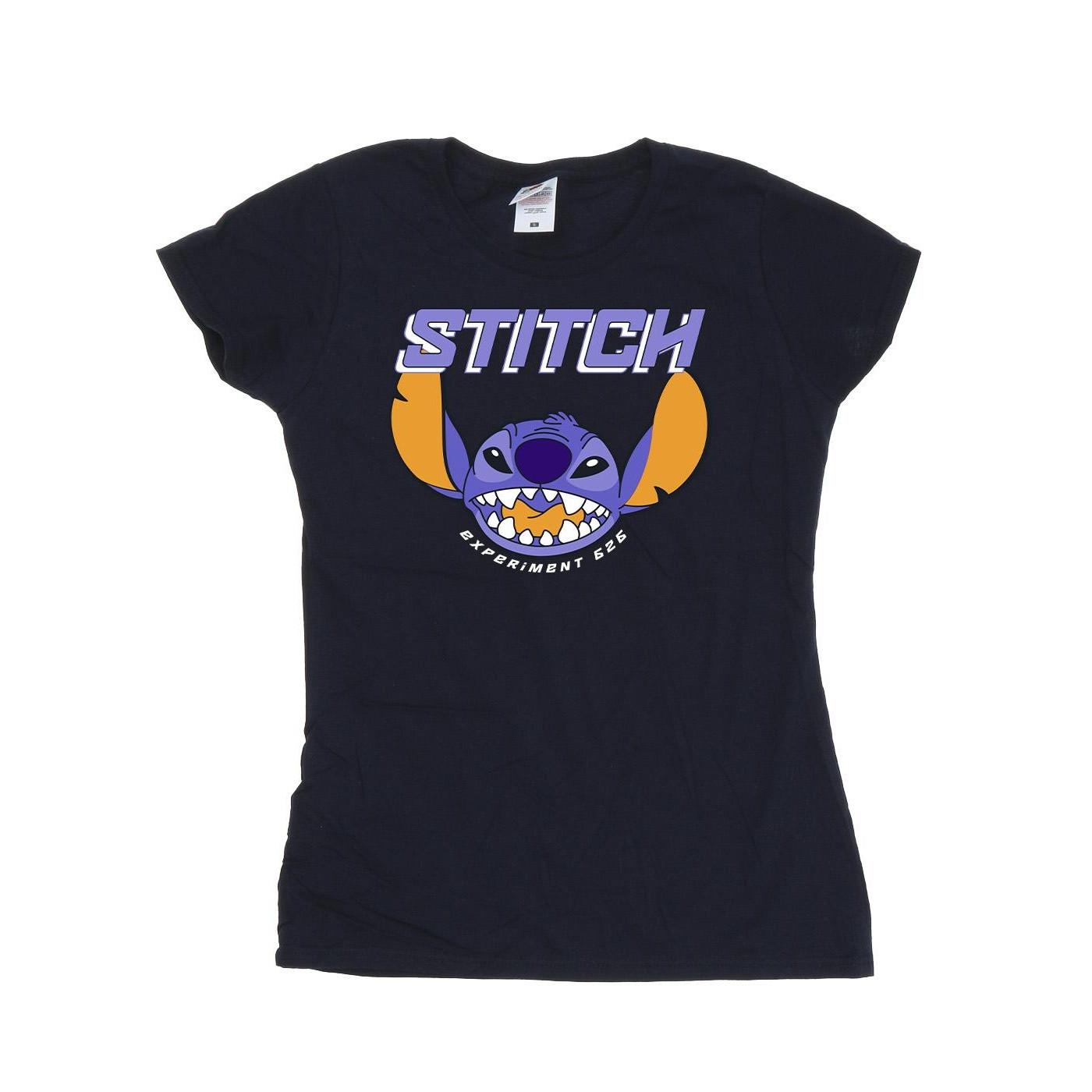 Image of Lilo And Stitch Purple Tshirt Damen Marine S