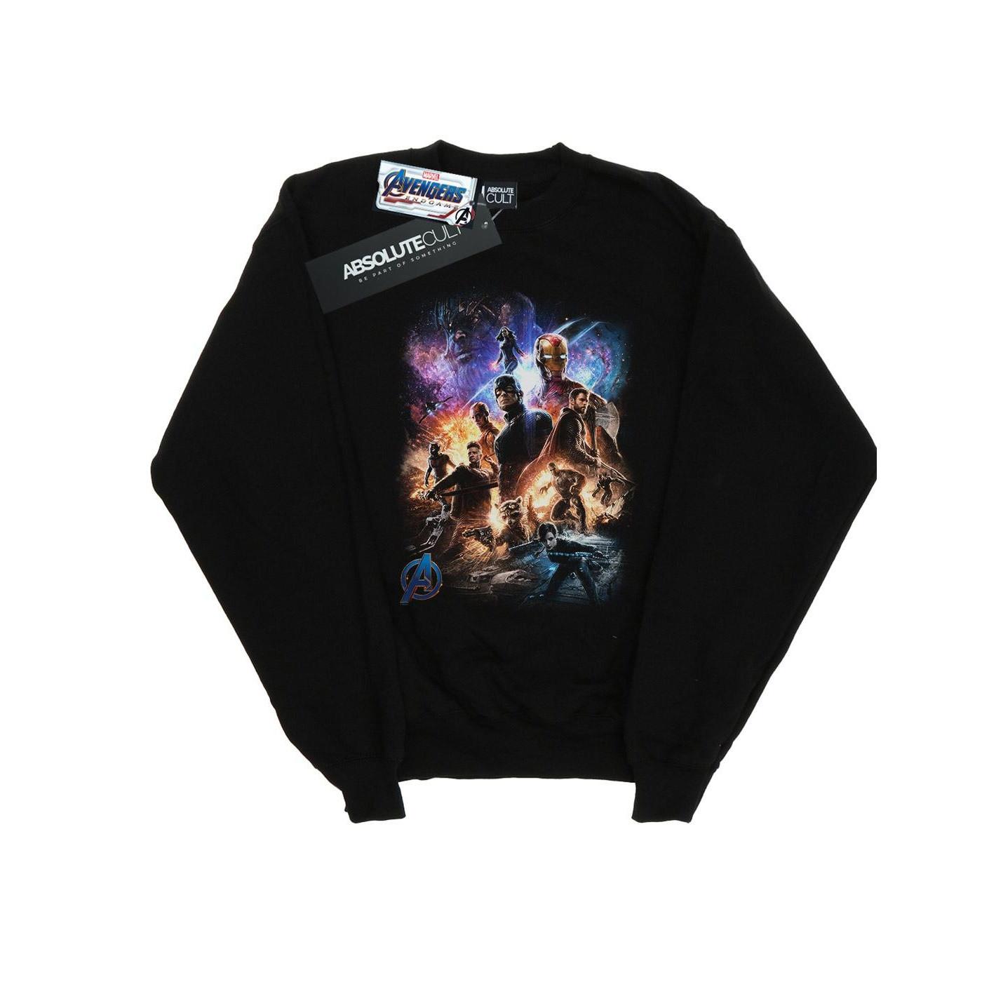 Image of Avengers Endgame Character Montage Sweatshirt Jungen Schwarz 152-158