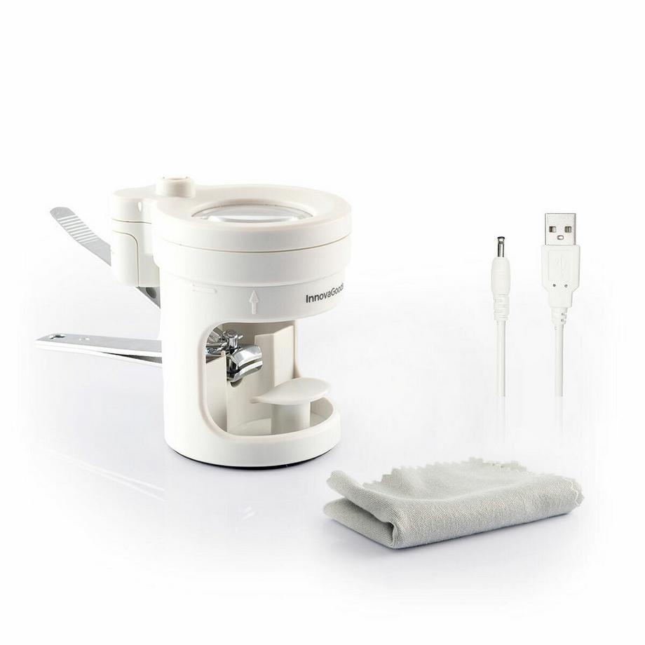 InnovaGoods Nagelknipser mit LED und Lupe  