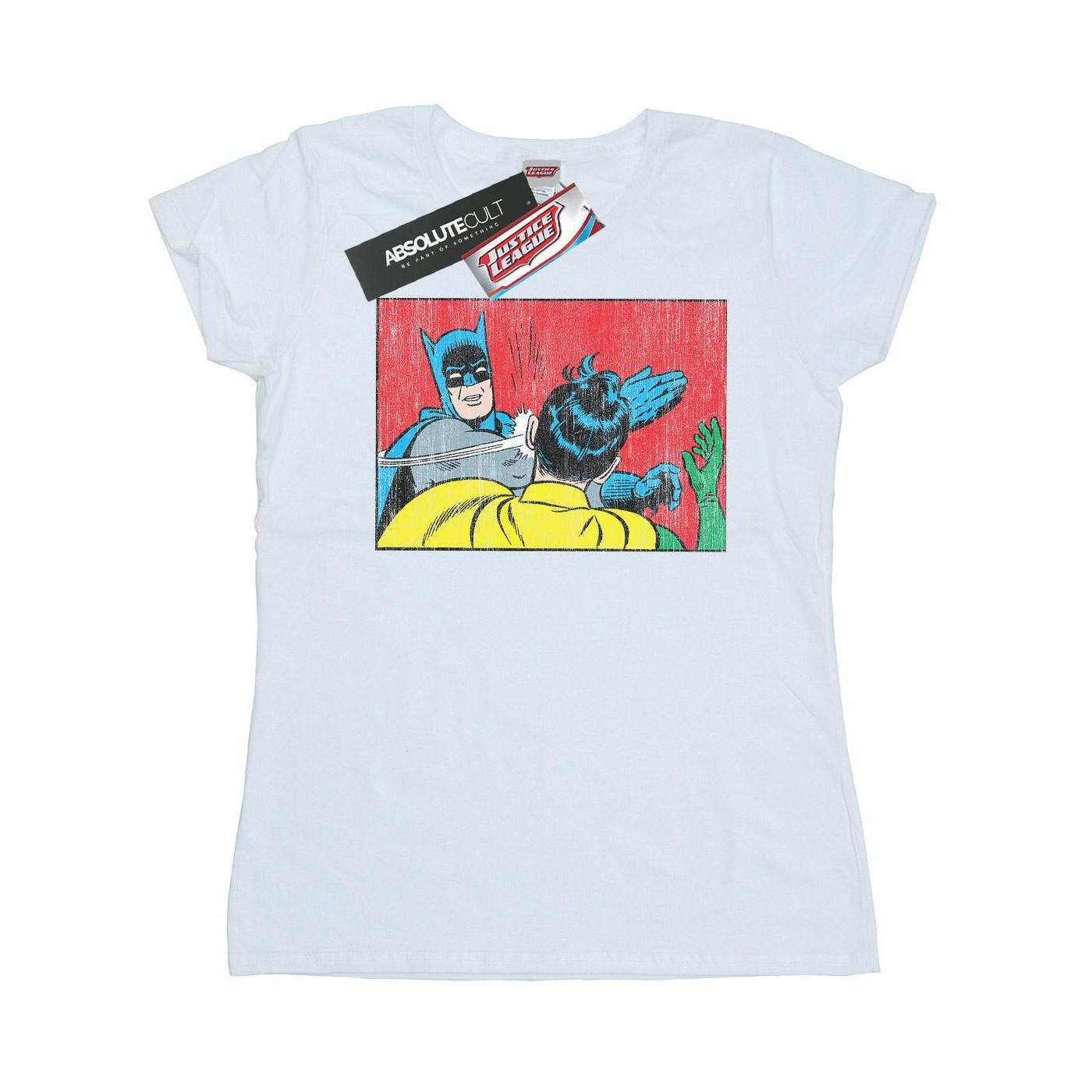 Image of Batman Robin Slap Tshirt Damen Weiss XL