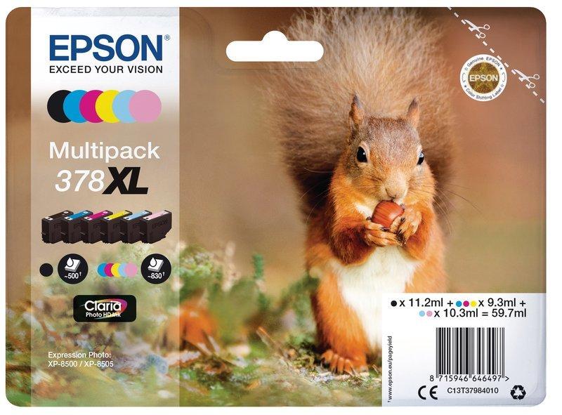 EPSON  Multipack Claria Photo HD T 378 XL (6 Farben)       T 3798 