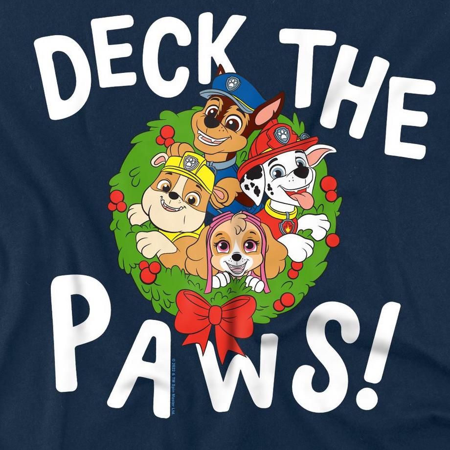 PAW PATROL Deck The Paws T-shirt Design Noël  