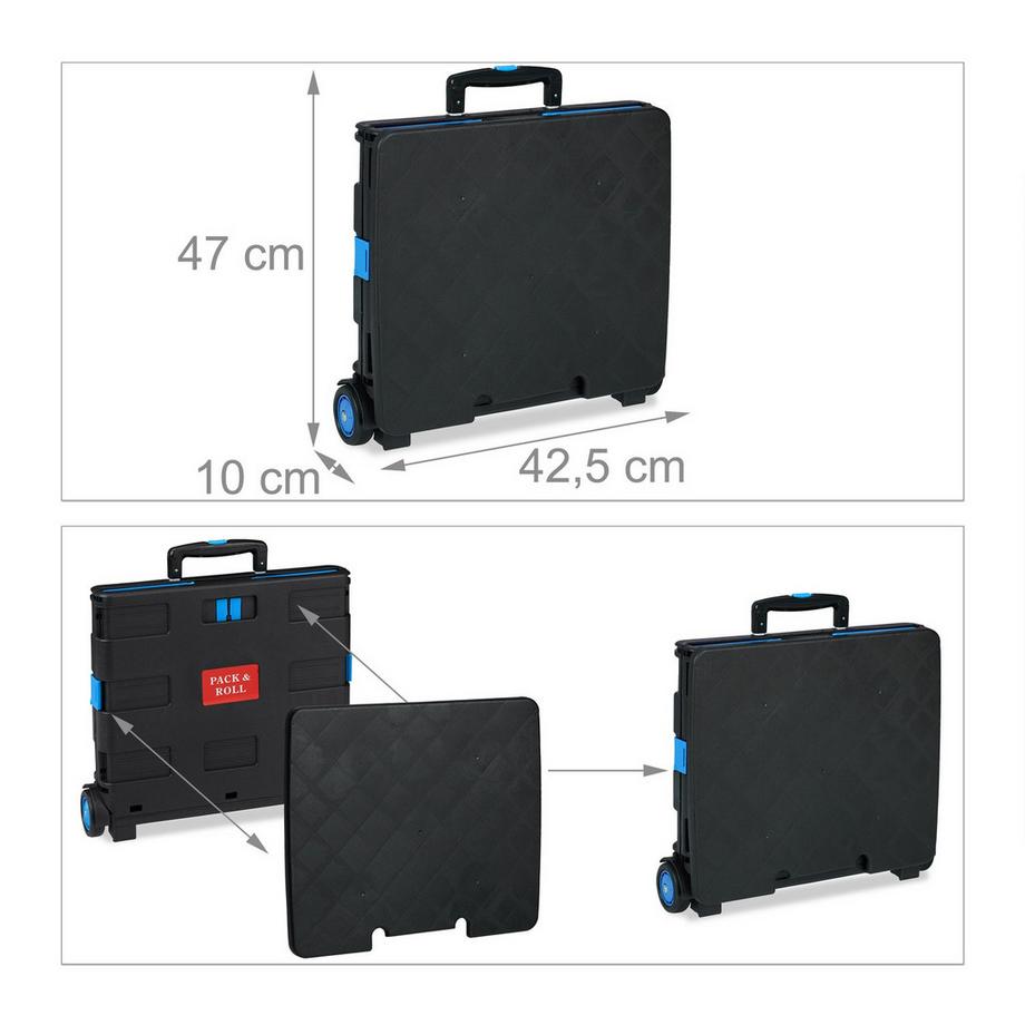 B2X Chariot de courses pliable  